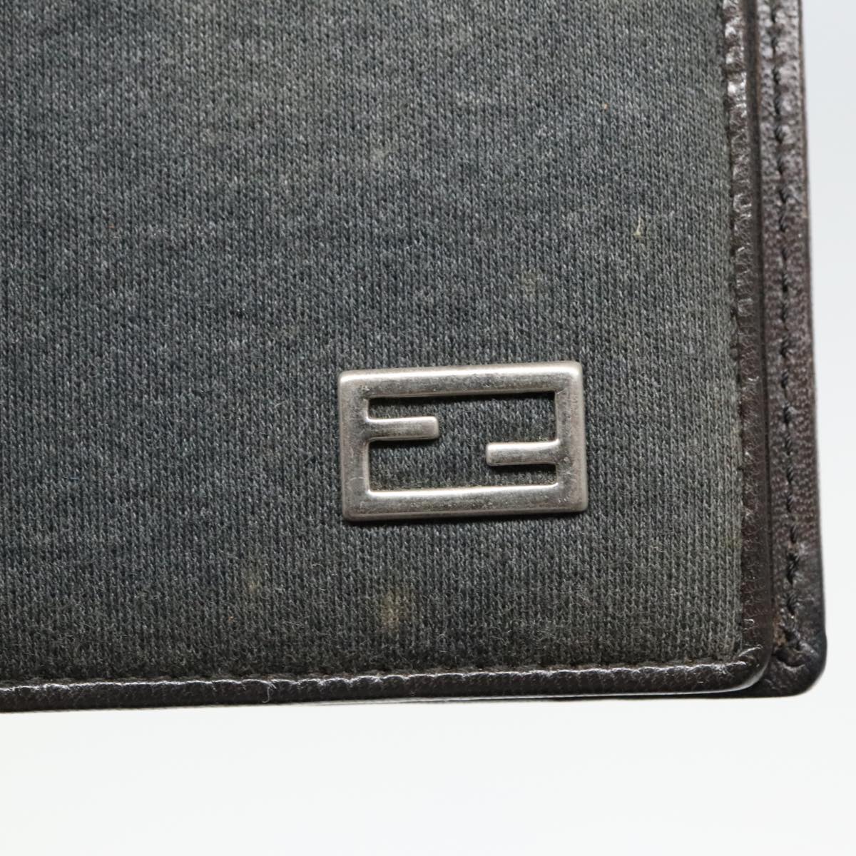 FENDI Day Planner Cover Nylon Gray Auth 90050