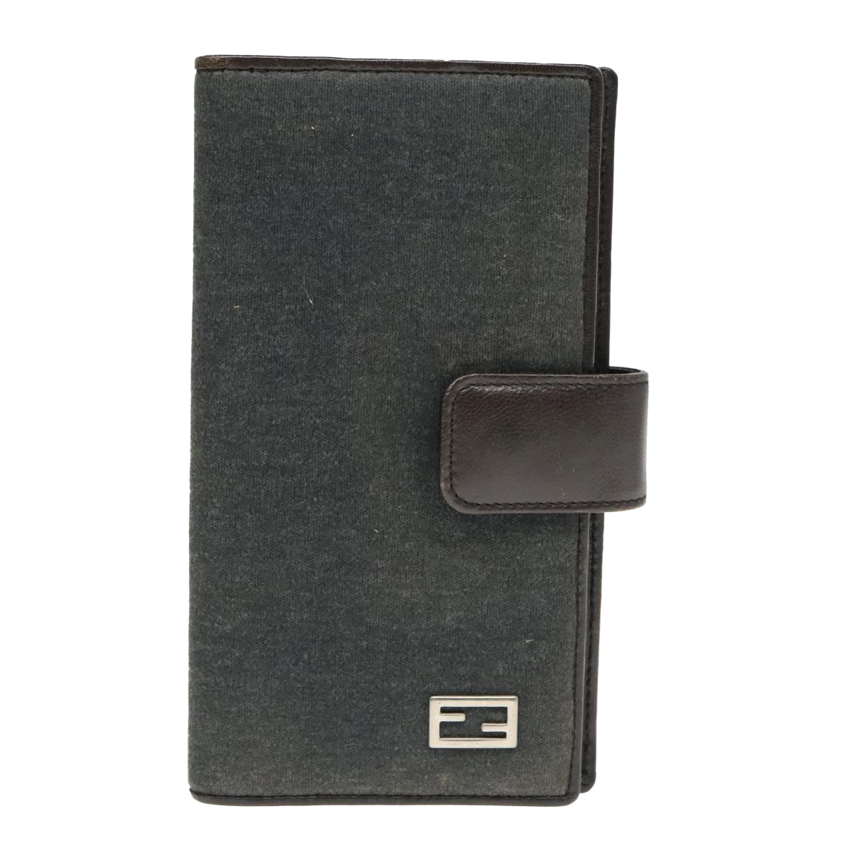 FENDI Day Planner Cover Nylon Gray Auth 90050