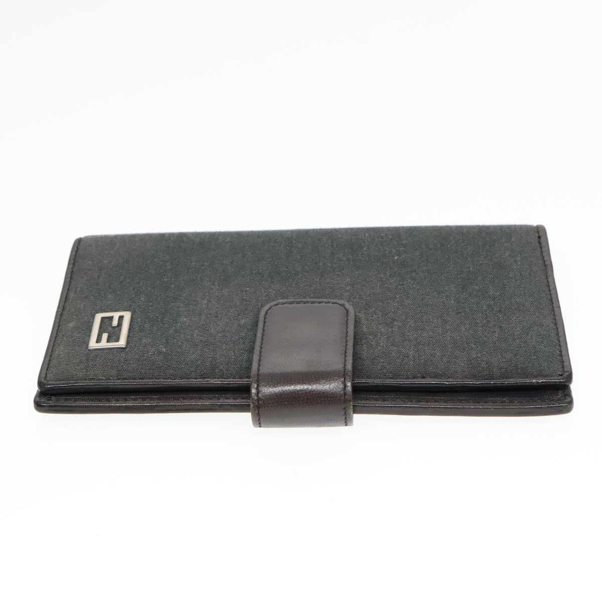 FENDI Day Planner Cover Nylon Gray Auth 90050