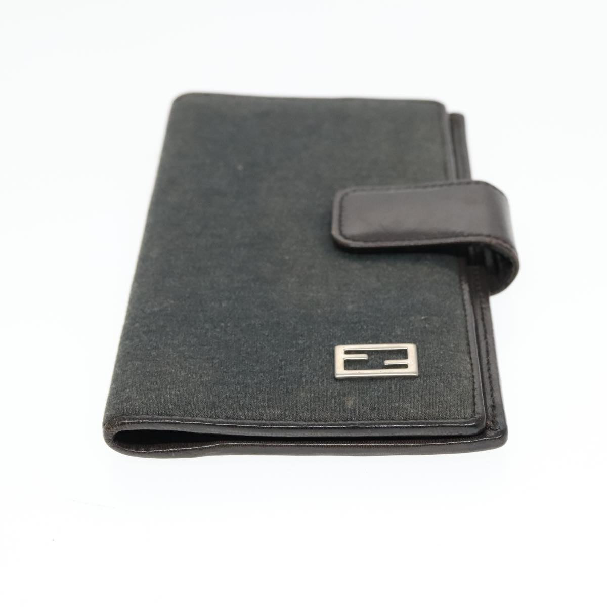 FENDI Day Planner Cover Nylon Gray Auth 90050