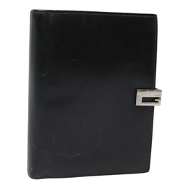 GUCCI Day Planner Cover Leather Black Auth 90051
