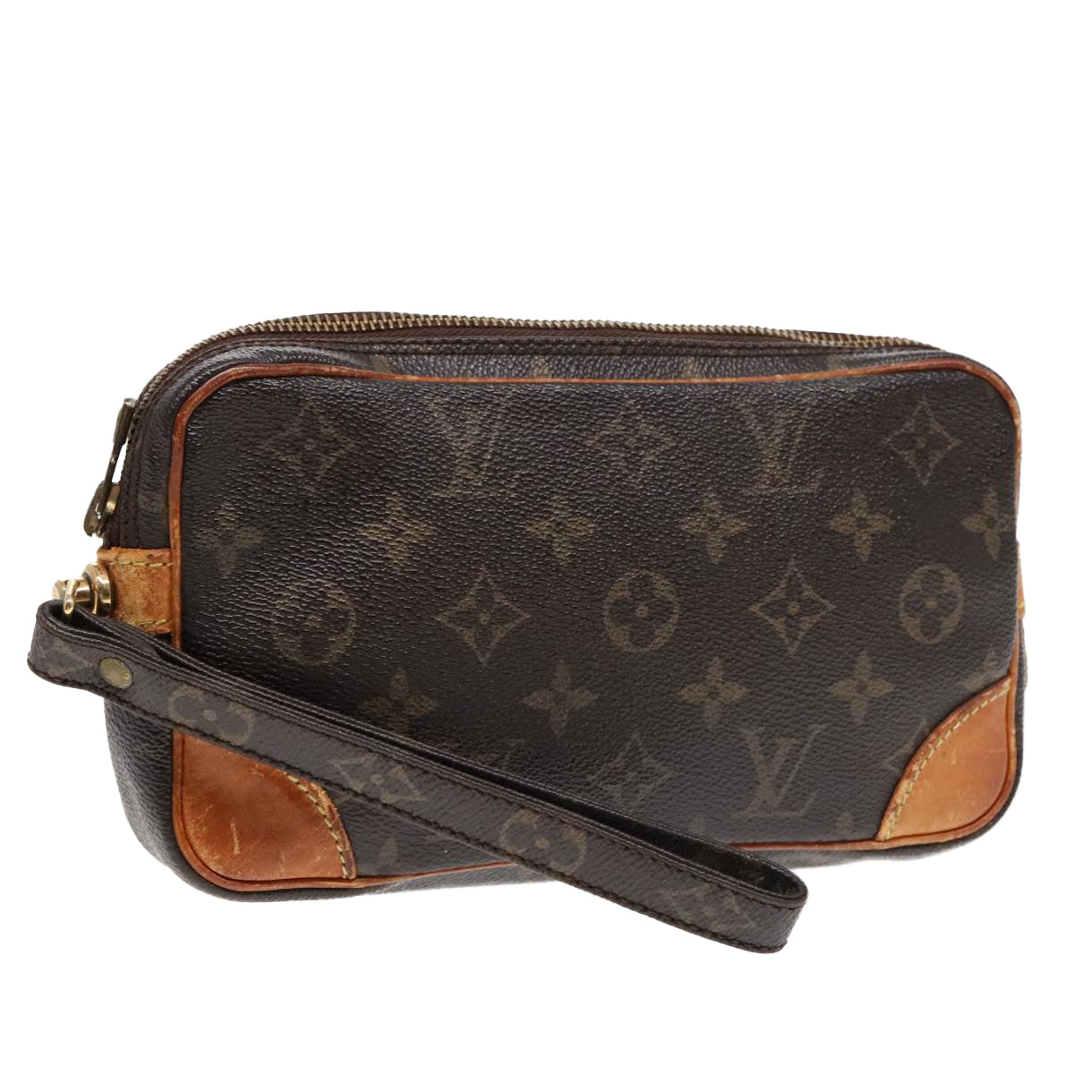 LOUIS VUITTON Monogram Marly Dragonne PM Clutch Bag M51827 LV Auth 90057