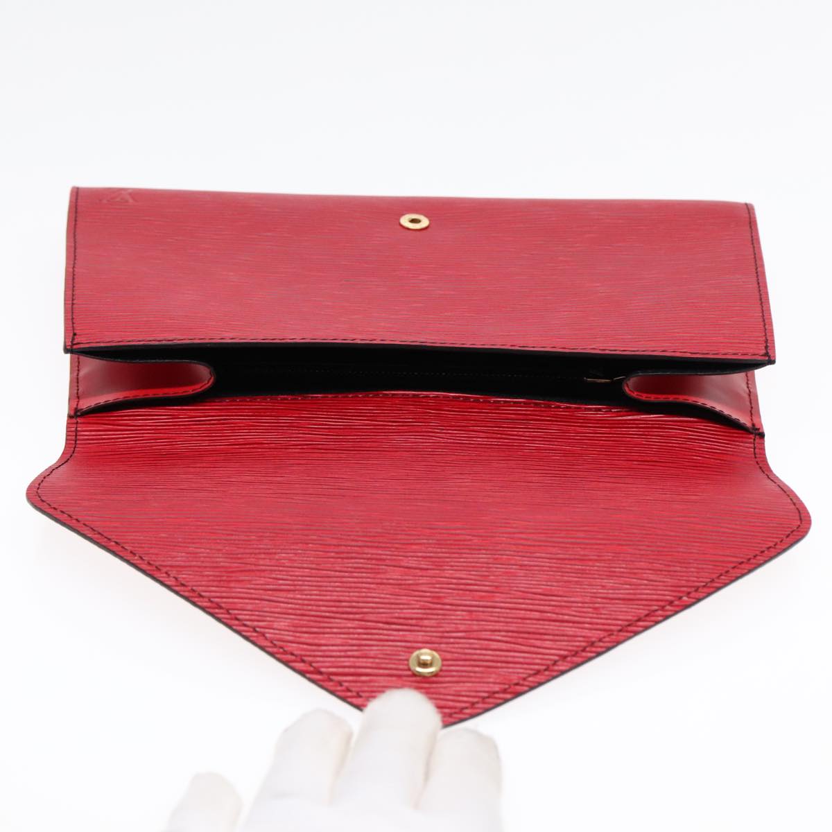 LOUIS VUITTON Epi Art Deco Clutch Bag Red M52637 LV Auth 90142