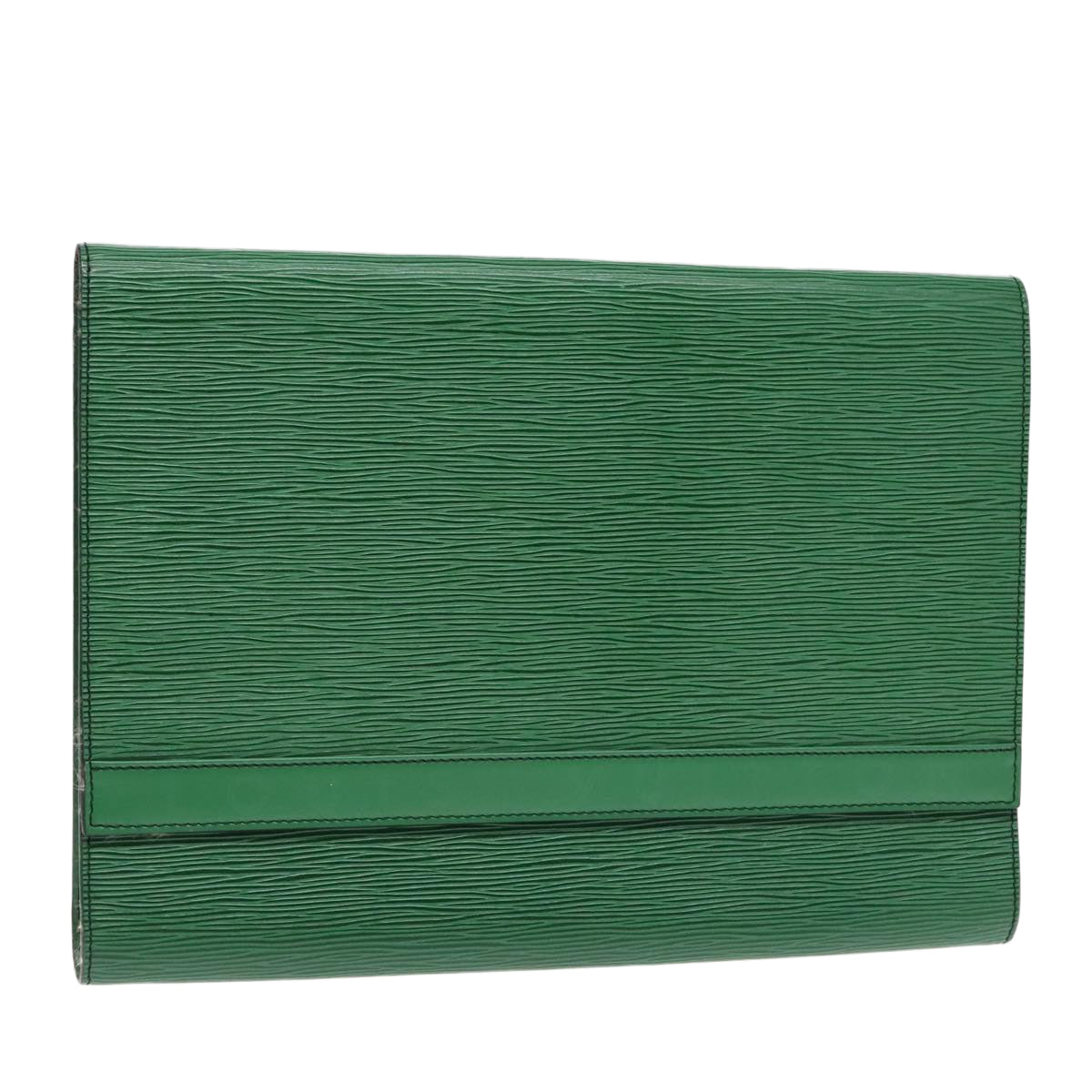 LOUIS VUITTON Epi Document Case Clutch Bag Green LV Auth 90149