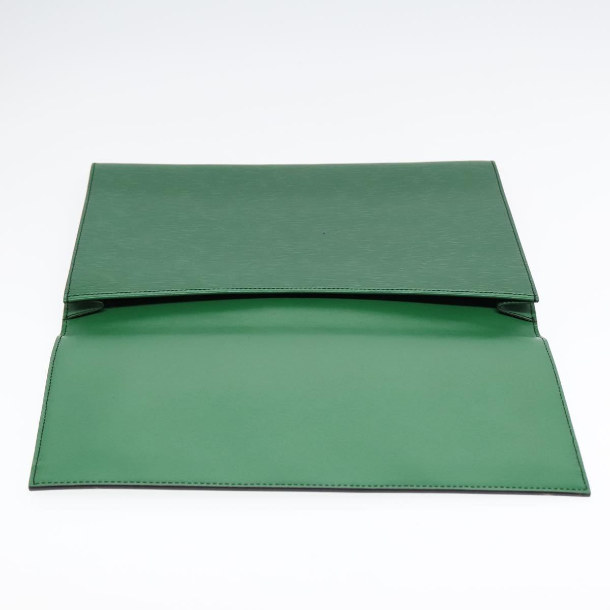 LOUIS VUITTON Epi Document Case Clutch Bag Green LV Auth 90149