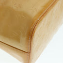 LOUIS VUITTON Monogram Vernis Houston Hand Bag Beige M91004 LV Auth 90153-16