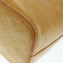 LOUIS VUITTON Monogram Vernis Houston Hand Bag Beige M91004 LV Auth 90153-17