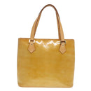 LOUIS VUITTON Monogram Vernis Houston Hand Bag Beige M91004 LV Auth 90153-2