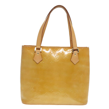 LOUIS VUITTON Monogram Vernis Houston Hand Bag Beige M91004 LV Auth 90153 - 0