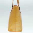 LOUIS VUITTON Monogram Vernis Houston Hand Bag Beige M91004 LV Auth 90153-3