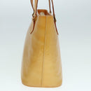 LOUIS VUITTON Monogram Vernis Houston Hand Bag Beige M91004 LV Auth 90153-4