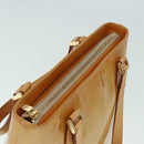 LOUIS VUITTON Monogram Vernis Houston Hand Bag Beige M91004 LV Auth 90153-6