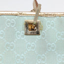 GUCCI GG Canvas Tote Bag Light Blue Gold 002 1099 Auth 90172-10