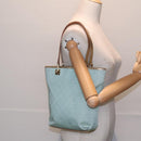 GUCCI GG Canvas Tote Bag Light Blue Gold 002 1099 Auth 90172-21