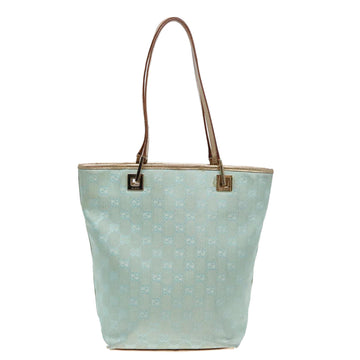 GUCCI GG Canvas Tote Bag Light Blue Gold 002 1099 Auth 90172 - 0