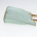 GUCCI GG Canvas Tote Bag Light Blue Gold 002 1099 Auth 90172-3