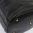 GUCCI Bamboo Shoulder Bag Leather 2way Black Gold 001 2865 1657 Auth 90187-15