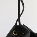 GUCCI Bamboo Shoulder Bag Leather 2way Black Gold 001 2865 1657 Auth 90187-9