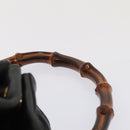 GUCCI Bamboo Shoulder Bag Leather 2way Black Gold 001 2865 1657 Auth 90187-14