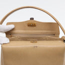 GUCCI Bamboo Hand Bag Leather 2way Beige Gold 000 33 0240 Auth 90195-19