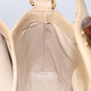 GUCCI Bamboo Hand Bag Leather 2way Beige Gold 000 33 0240 Auth 90195-21