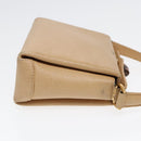 GUCCI Bamboo Hand Bag Leather 2way Beige Gold 000 33 0240 Auth 90195-3