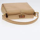 GUCCI Bamboo Hand Bag Leather 2way Beige Gold 000 33 0240 Auth 90195-7