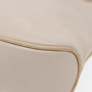 CELINE Horse Carriage Shoulder Bag Leather Beige Gold Auth 90216-10