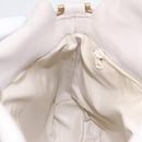 CELINE Horse Carriage Shoulder Bag Leather Beige Gold Auth 90216-19