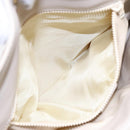 CELINE Horse Carriage Shoulder Bag Leather Beige Gold Auth 90216-20