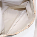 CELINE Horse Carriage Shoulder Bag Leather Beige Gold Auth 90216-21