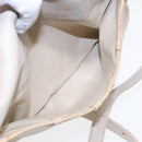 CELINE Horse Carriage Shoulder Bag Leather Beige Gold Auth 90216-22