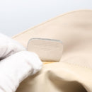 CELINE Horse Carriage Shoulder Bag Leather Beige Gold Auth 90216-23