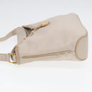CELINE Horse Carriage Shoulder Bag Leather Beige Gold Auth 90216-5