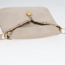 CELINE Horse Carriage Shoulder Bag Leather Beige Gold Auth 90216-6