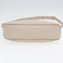 CELINE Horse Carriage Shoulder Bag Leather Beige Gold Auth 90216-9