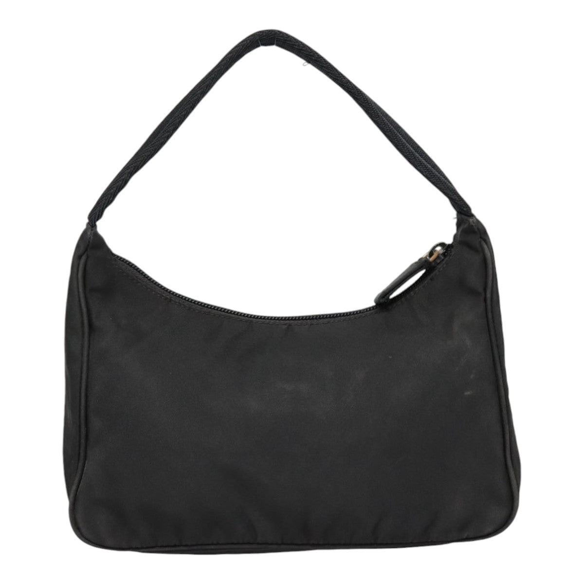 PRADA Hand Bag Nylon Black Silver Auth 90223 - 0