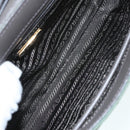 PRADA Chain Quilted Shoulder Bag Nylon Khaki Gold Auth 90227-10