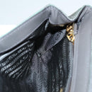 PRADA Chain Quilted Shoulder Bag Nylon Khaki Gold Auth 90227-21