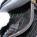 PRADA Chain Quilted Shoulder Bag Nylon Khaki Gold Auth 90227-23