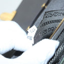 PRADA Chain Quilted Shoulder Bag Nylon Khaki Gold Auth 90227-11