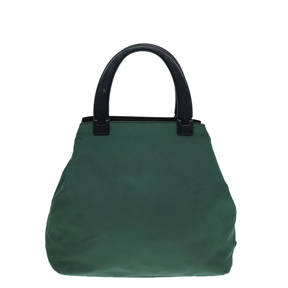 PRADA Hand Bag Nylon Green Silver Auth 90228 - 0