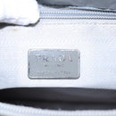 PRADA Tote Bag Nylon Light Blue Silver Auth 90235-18