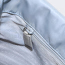 PRADA Tote Bag Nylon Light Blue Silver Auth 90235-21