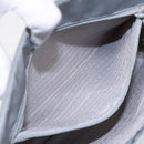 PRADA Tote Bag Nylon Light Blue Silver Auth 90235-11