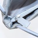 PRADA Tote Bag Nylon Light Blue Silver Auth 90235-22