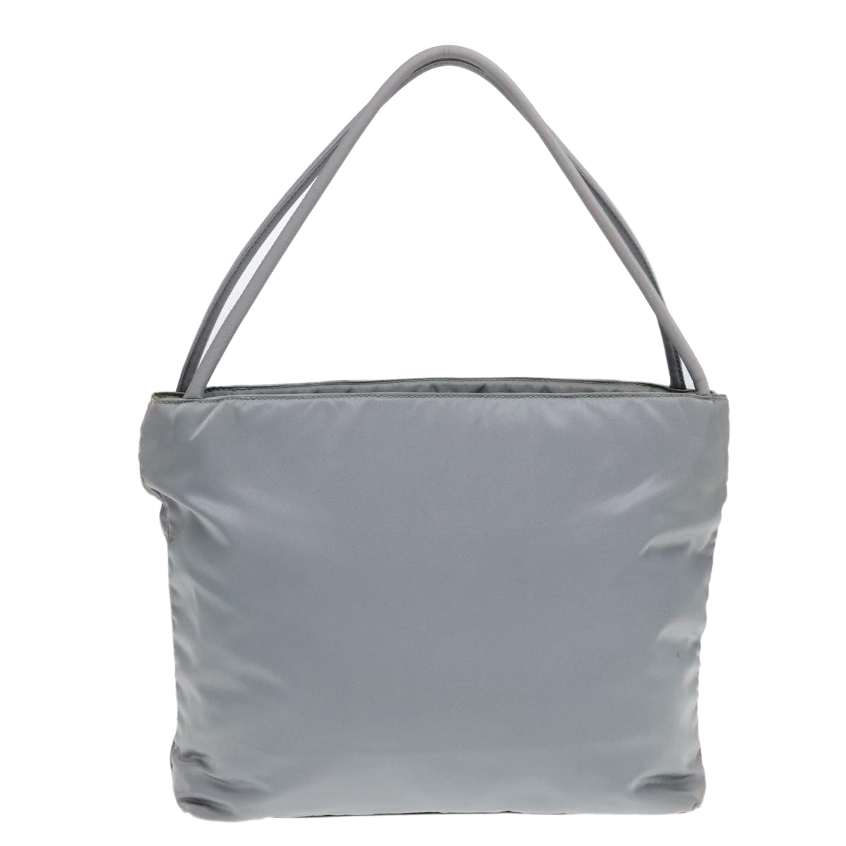 PRADA Tote Bag Nylon Light Blue Silver Auth 90235 - 0