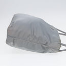 PRADA Tote Bag Nylon Light Blue Silver Auth 90235-3