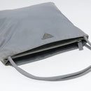 PRADA Tote Bag Nylon Light Blue Silver Auth 90235-6