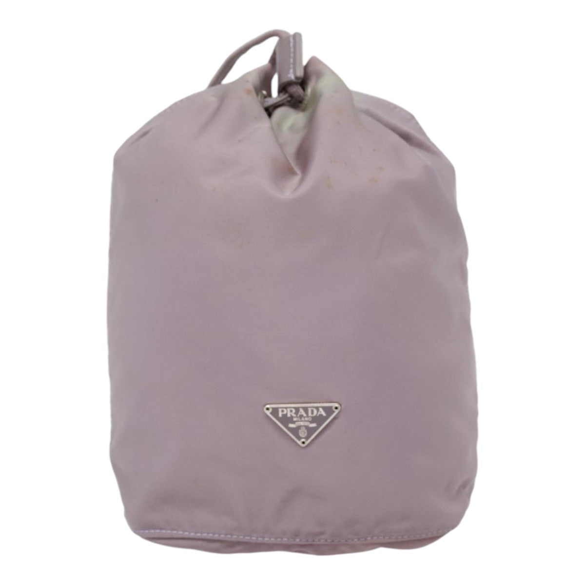 PRADA Pouch Nylon Purple Silver Auth 90239